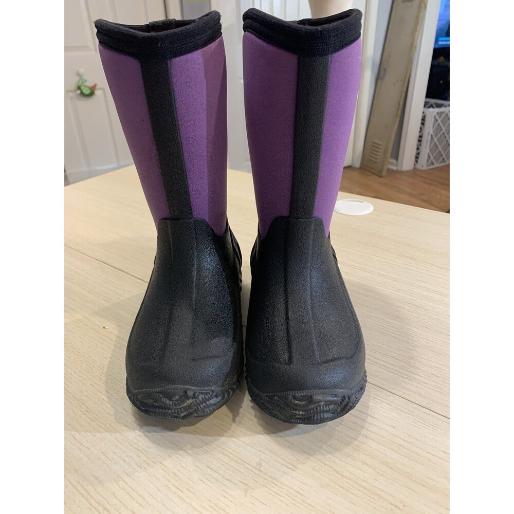 DRYSHOD Kids Tuffy All Season Outdoor Sport Boot, Black/Purple Size 10